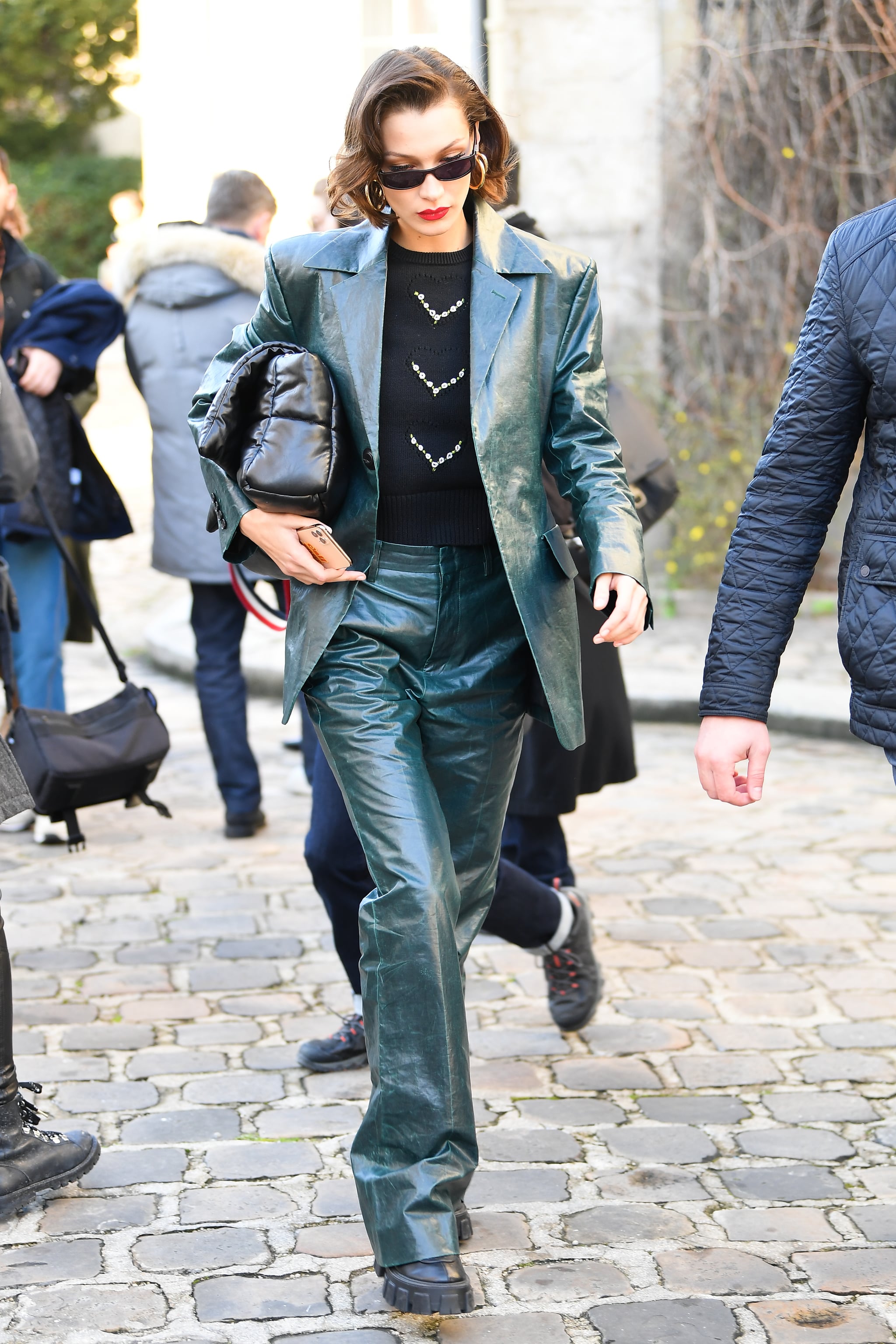 Paris Fashion Week Street Style, Gucci sneakers, Louis Vuitton Bag