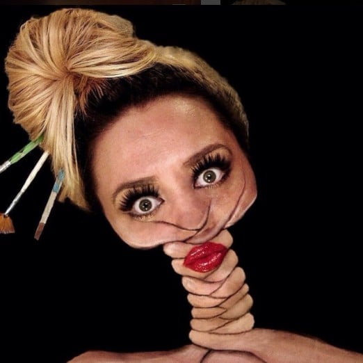 Ines Kus Twisted Body Paint on Instagram