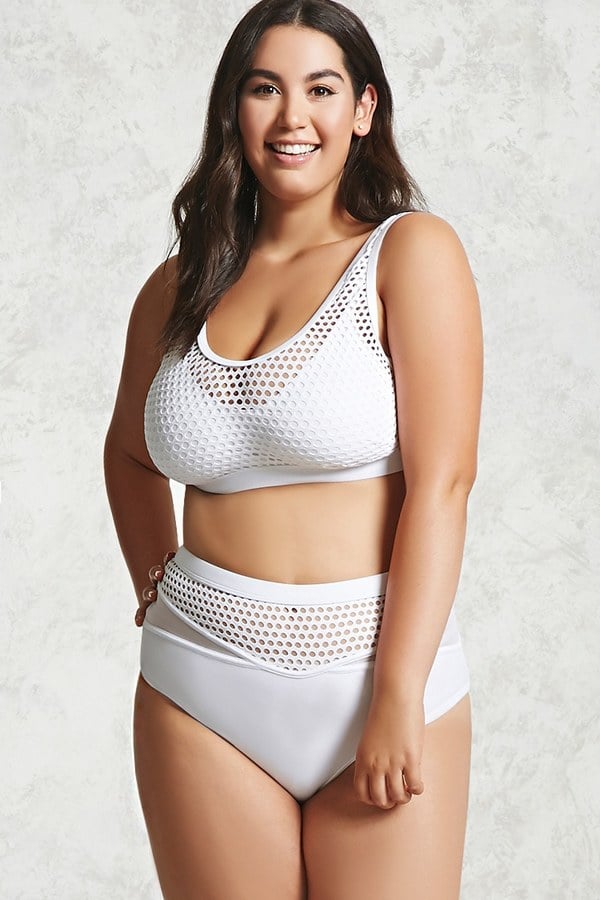 plus size mesh swimsuit