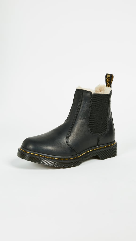 A Slip On Boot: Dr. Martens Leonore Sherpa Chelsea Boots