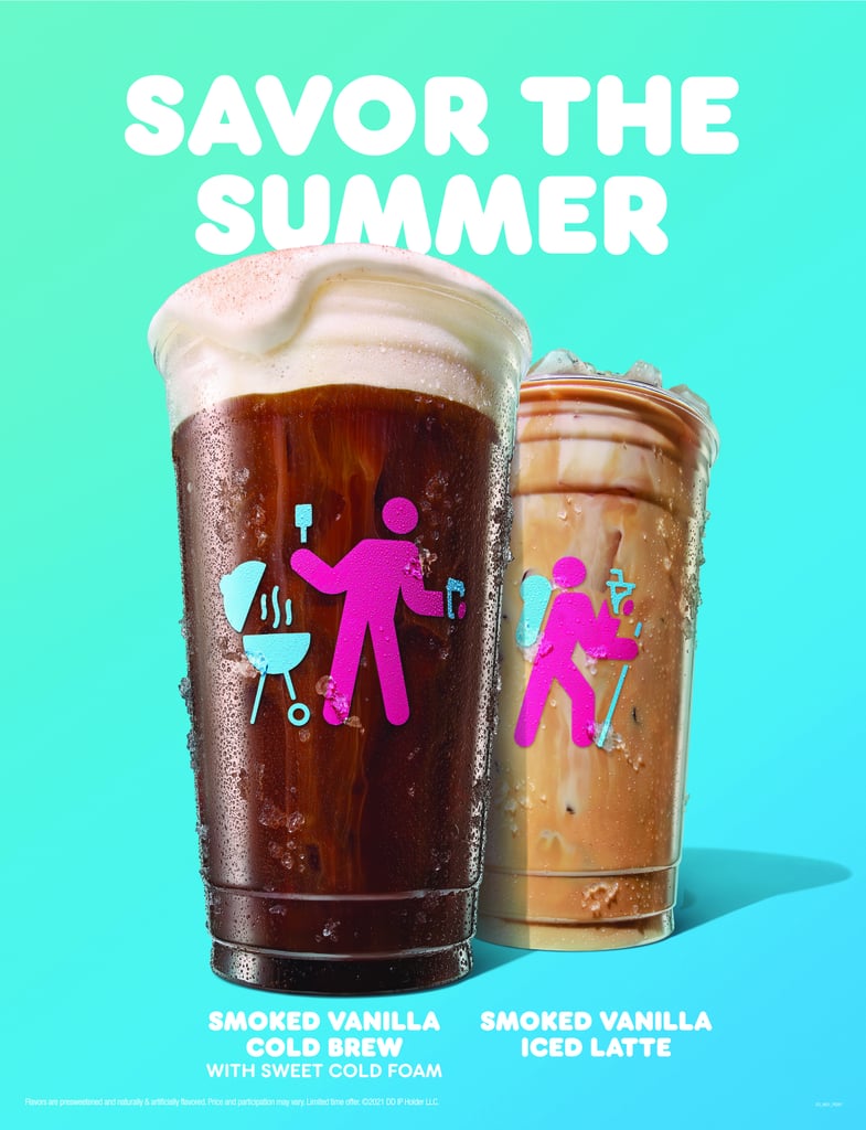 Dunkin's New Summer 2021 Smoked Vanilla Cold Brew and Smoked Vanilla Iced Latte