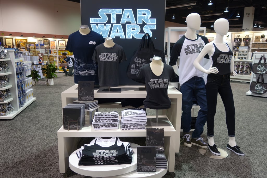 These Star Wars tees don't seem like much at first glance, but the pattern within the letters is actually the blueprint for the forthcoming Star Wars: Galaxy's Edge theme land.