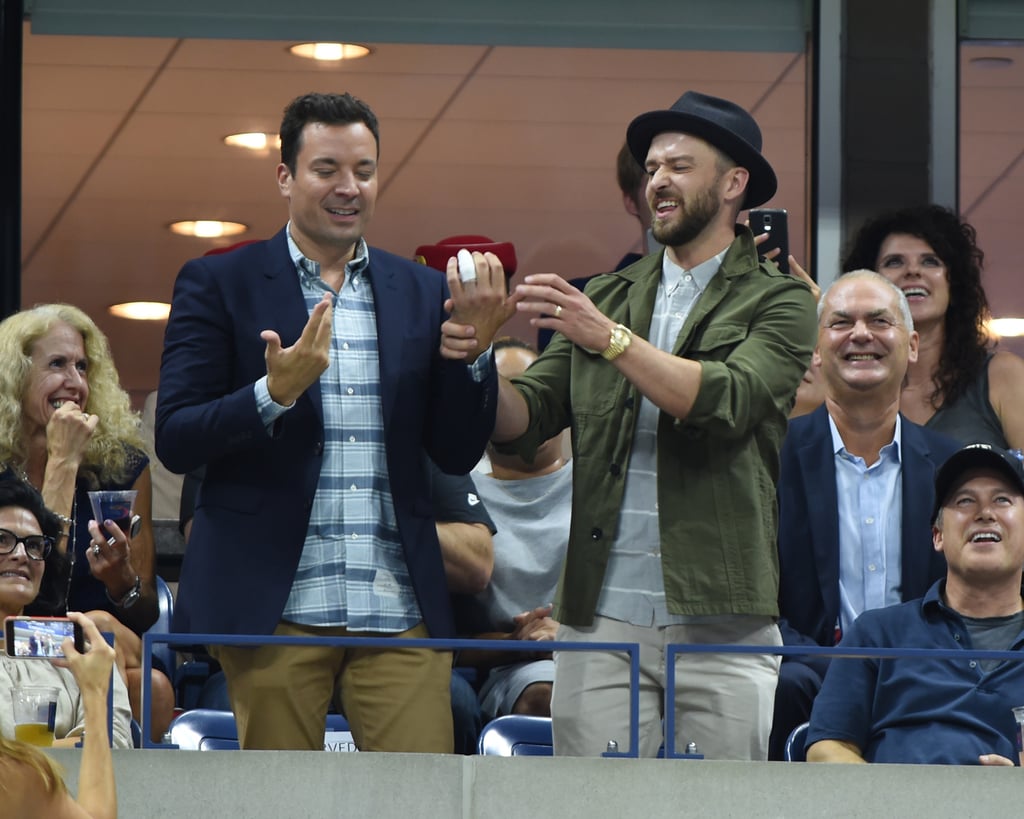 Justin Timberlake and Jimmy Fallon at the US Open 2015