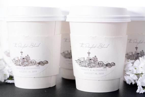 Seattle Wedding Coffee Cups