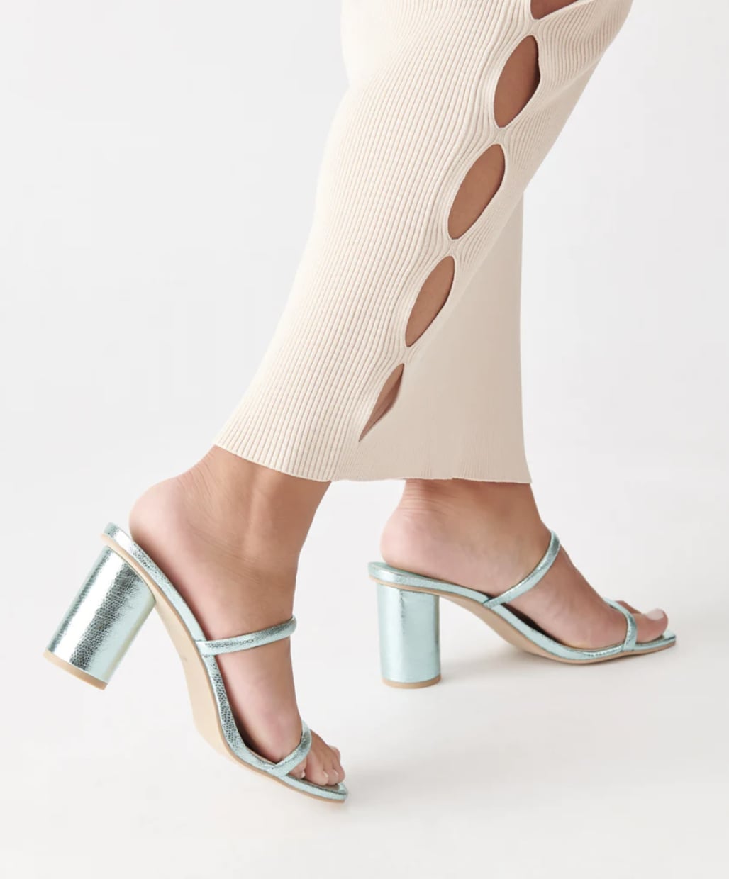 Flat N Heels Women's White Cross Strap Sandals