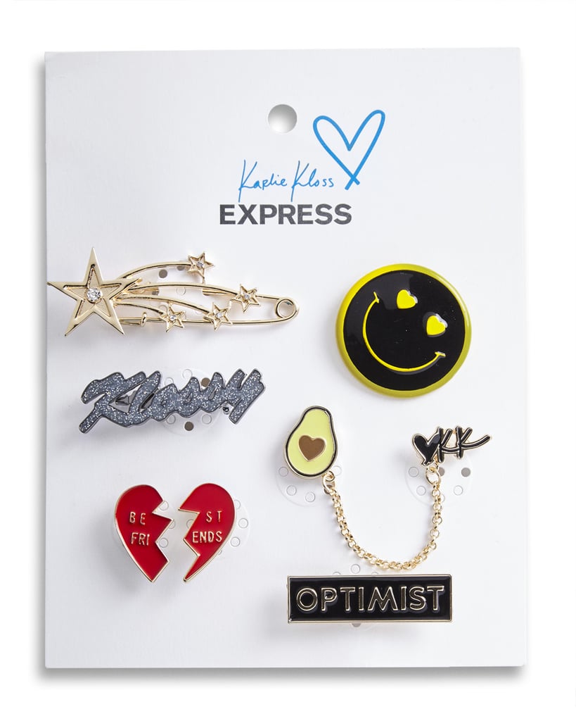 Karlie Kloss x Express Heart And Smiley Face Pin Set ($30)
