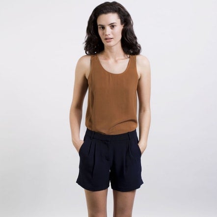 Everlane orange silk tank