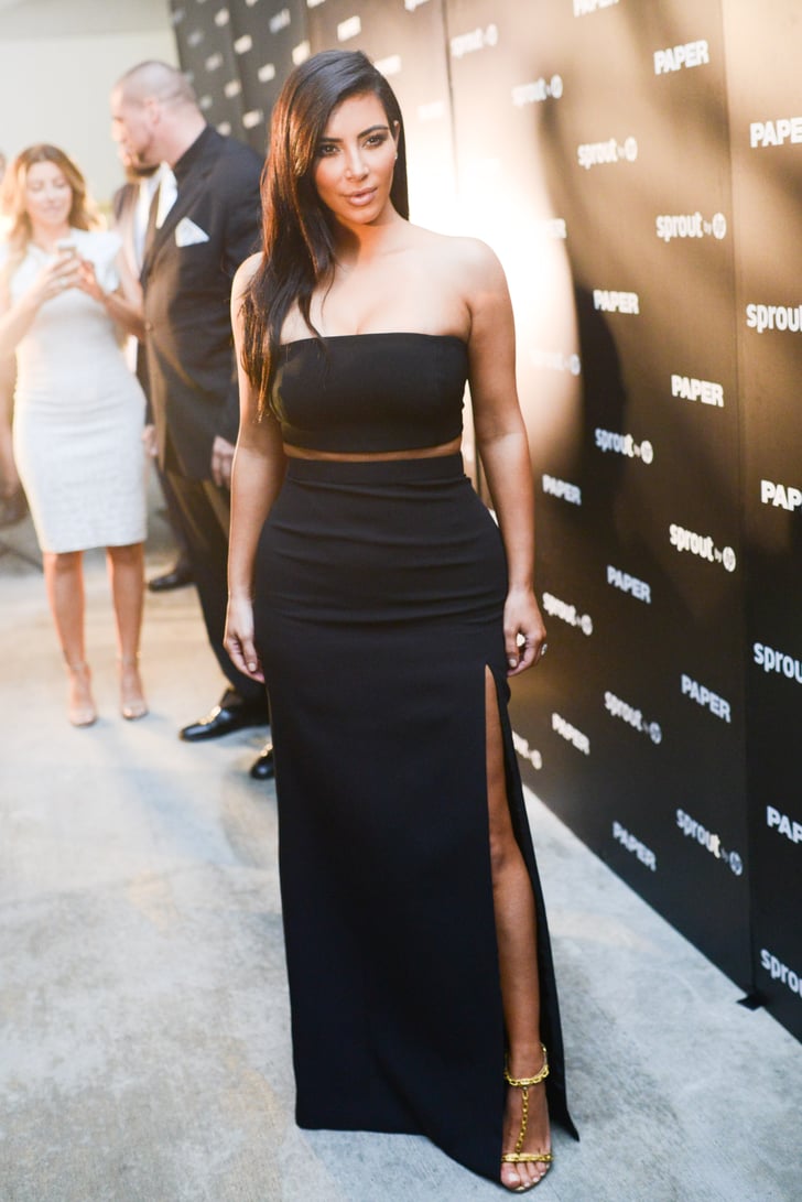 Kim Showed a Hint of Her Tom Ford Heels | Kim Kardashian's Two-Piece Set  Doesn't Even Go Together — but It Is Amazing | POPSUGAR Fashion Photo 3