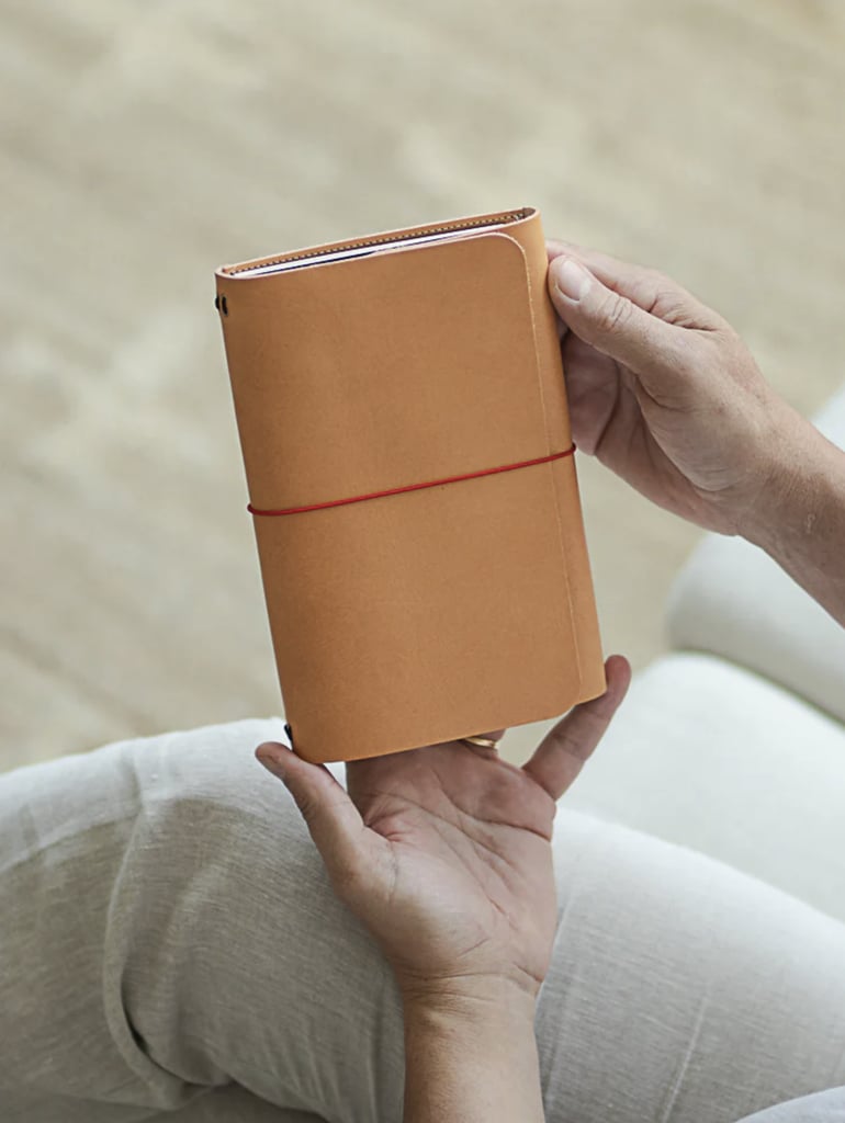 Louise Carmen Honoré The Leather Notebook ($164)
Louise Carmen is a feel-good splurge item that will last for a lifetime of journaling with customization options and replenishment of pages.