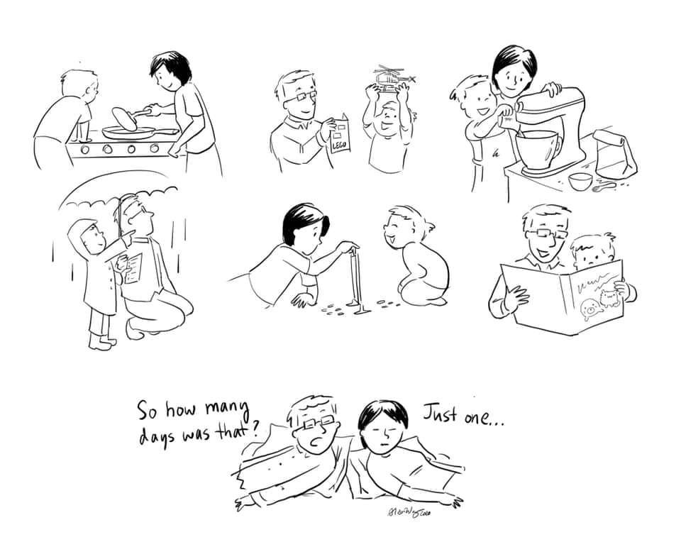 New Mom Comics Social Distancing With Family Cartoons