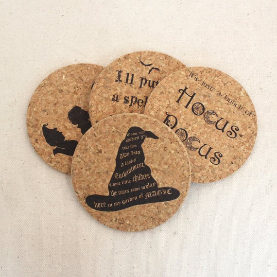 Hocus Pocus Cork Coasters