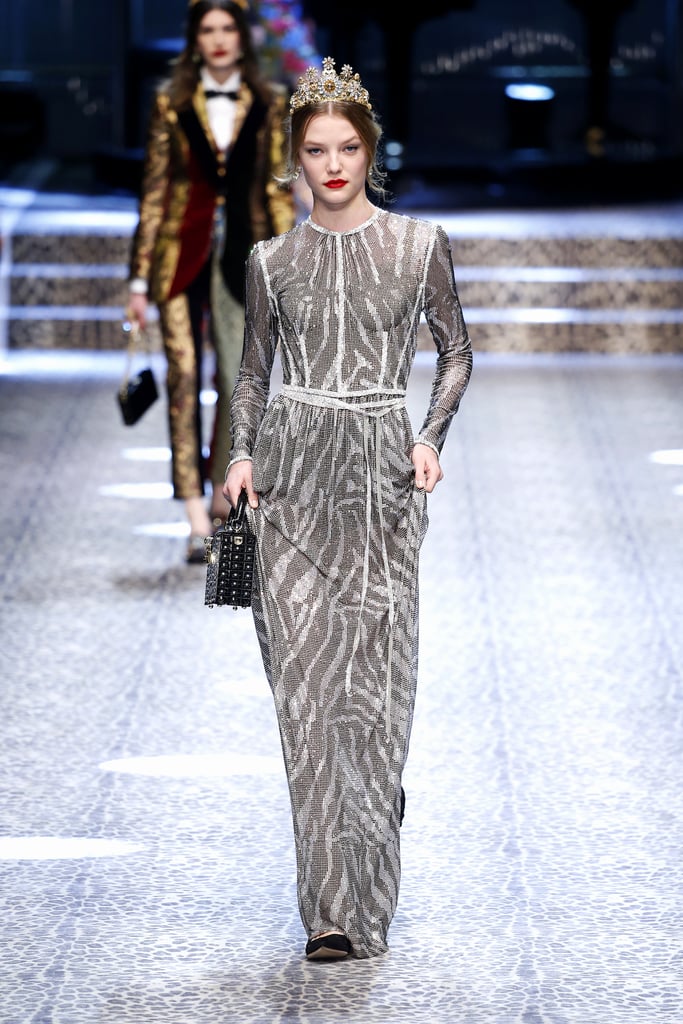 We'd love to see her take on this glittering gown from the Fall 2017 collection.
