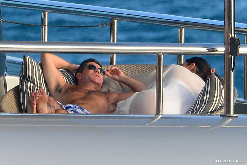 Simon and Lauren relaxed on the yacht.