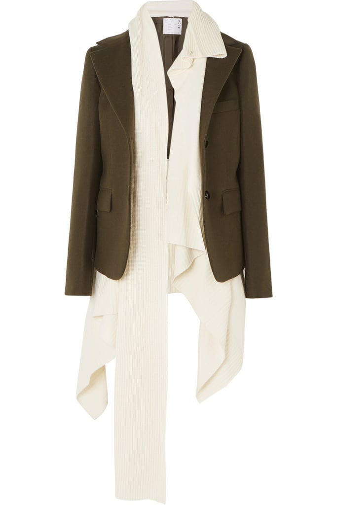 Sacai Layered Wool and Wool-Blend Jacket