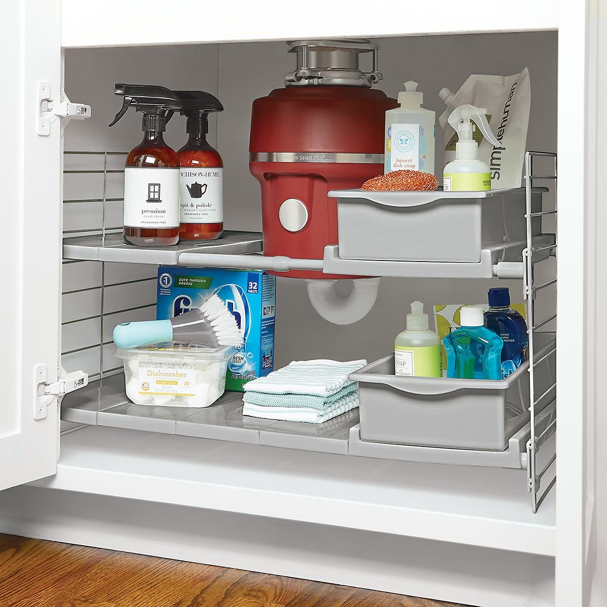 Organizing with Container Store Products makes a kitchen system is easy and  great. Their clear st…