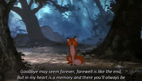 When Tod is abandoned in the woods in The Fox and the Hound.