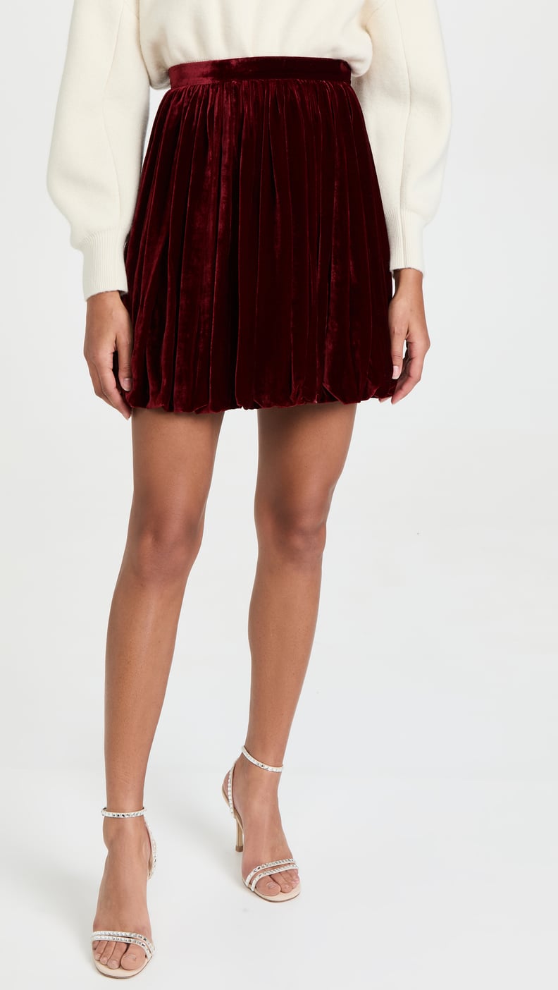 A Velvet Skirt: Rebecca Taylor Velvet Mini Skirt