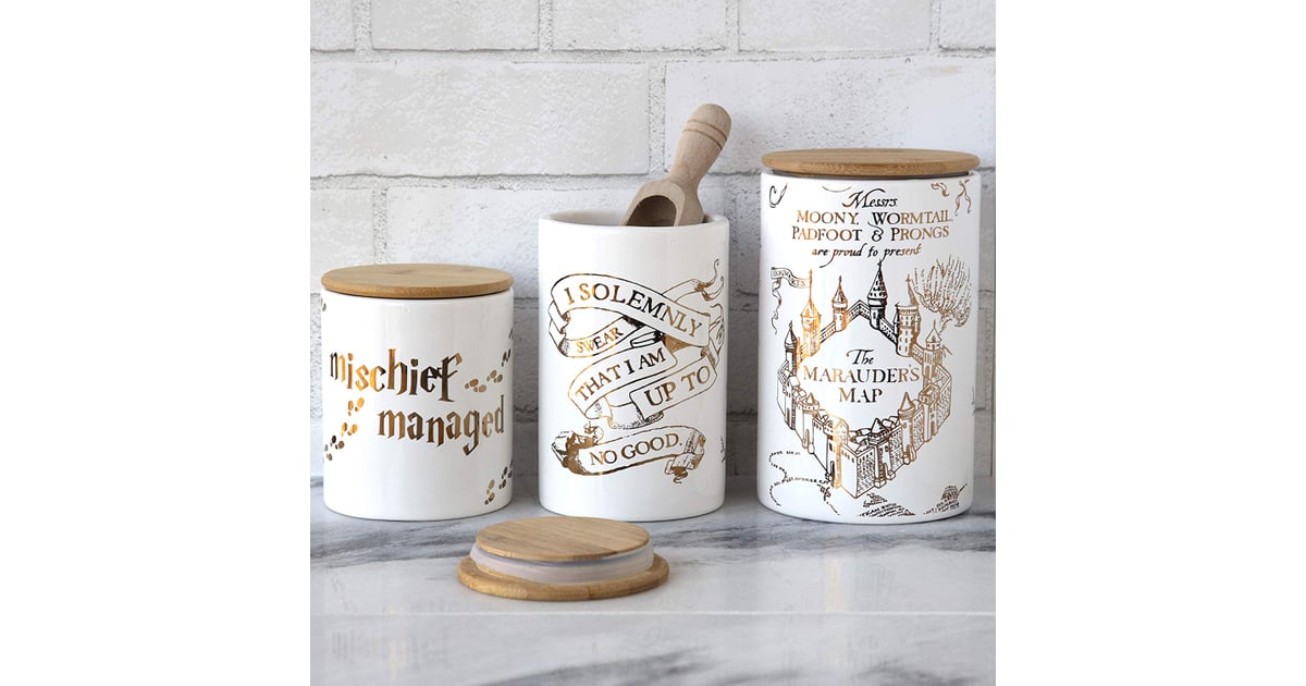Harry Potter Marauder's Map Porcelain Three Piece Canister ...