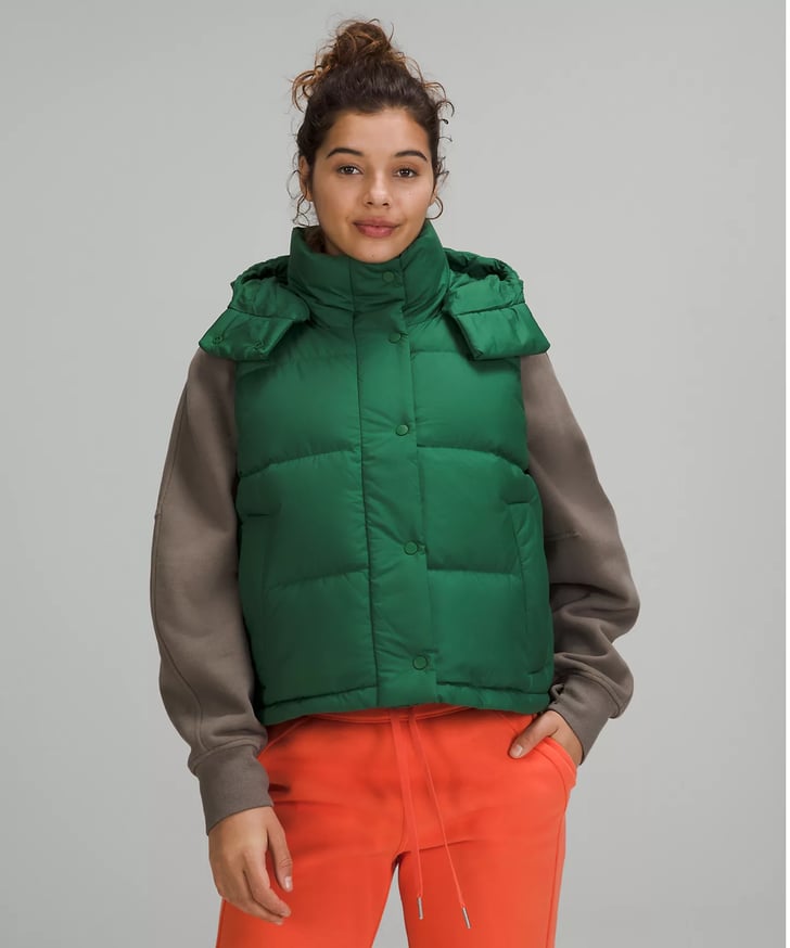A Hooded Puffer Vest lululemon Wunder Puff Cropped Vest Shop