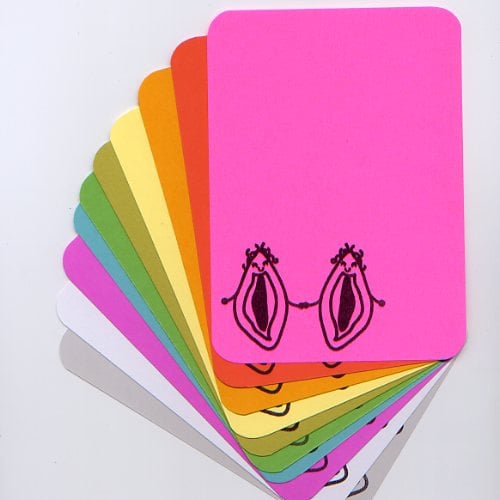 For the BFF with an inappropriate side: best friends vagina stationery ($9 for 10).