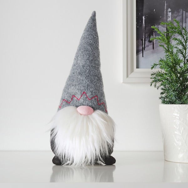 Vinterfest Gray Santa Claus Decoration