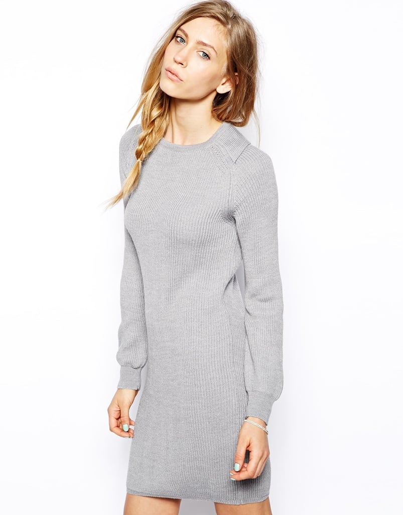 Where To By Alexa Chung's Style Online; Grey Sweater Dress POPSUGAR
