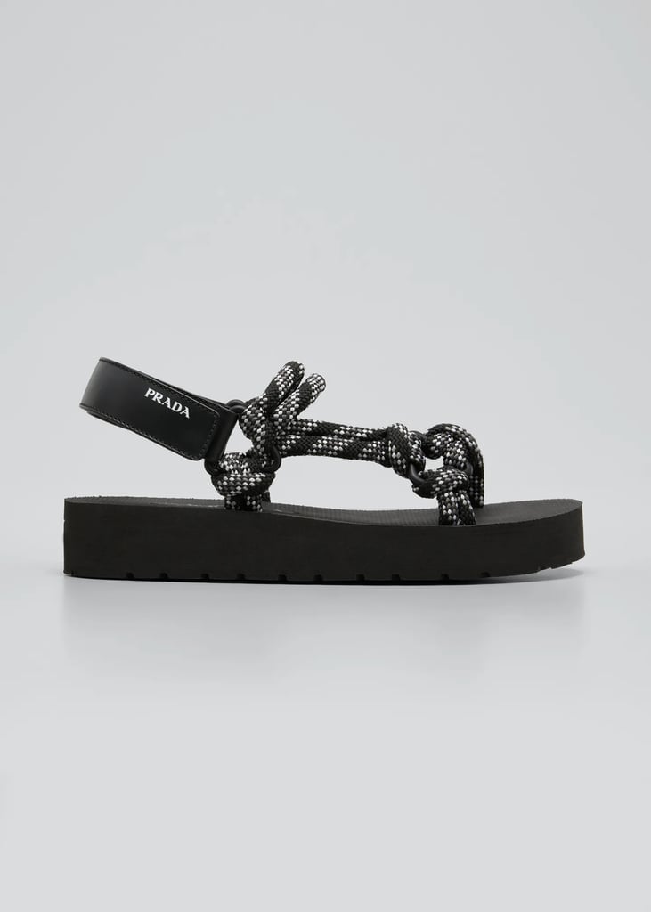 Prada Rope Flat Sporty Sandals