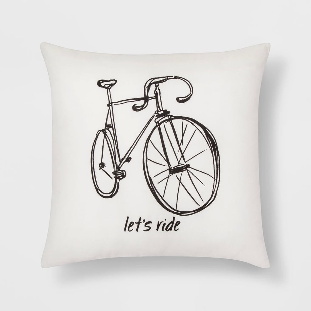 "Let's Ride" Bike Throw Pillow