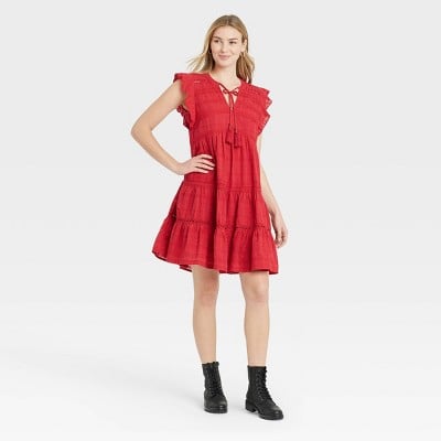 Knox Rose Women's Peasant Shift Dress