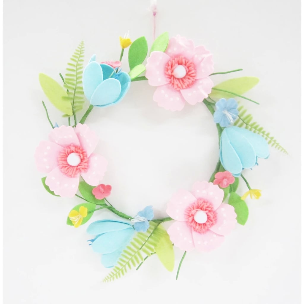 Felt Floral Easter Wreath Target Easter Decor 2019 POPSUGAR Family