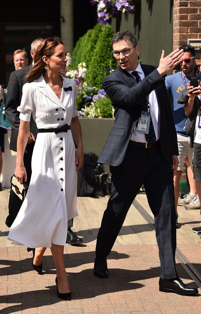 Kate Middleton White Dress at Wimbledon 2019 POPSUGAR Fashion