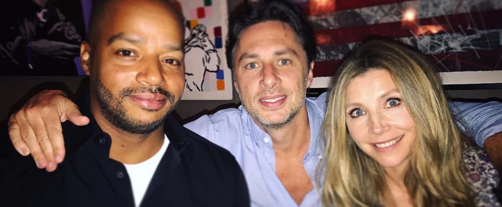 Zach Braff With Donald Faison and Sarah Chalke July 2017