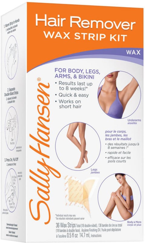 Sally Hansen Hair Remover Wax Strip Kit For Body