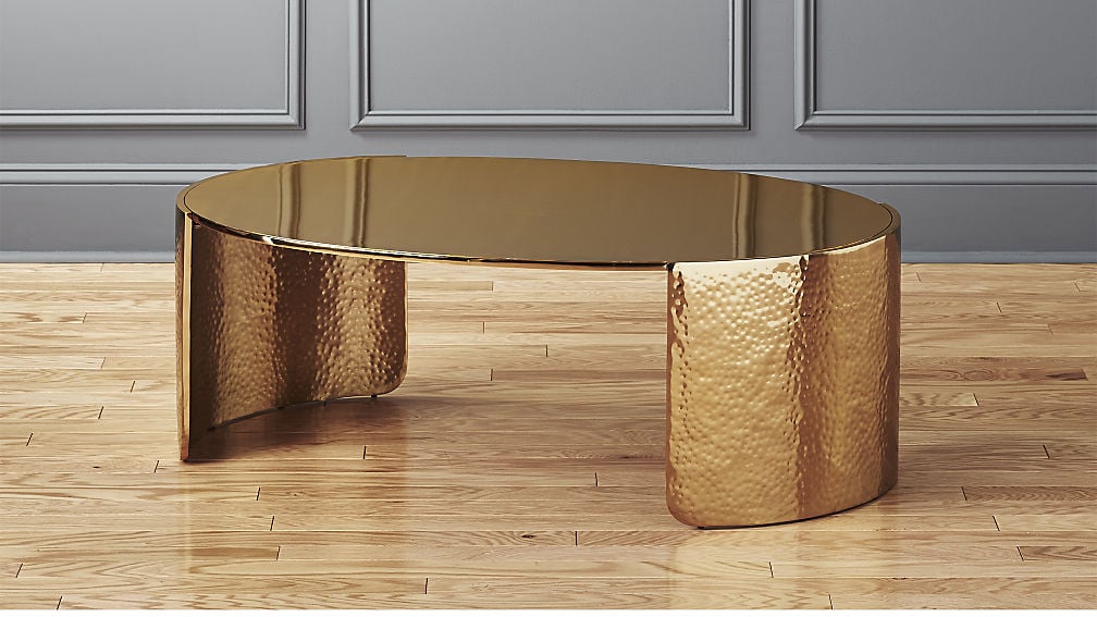 Cuff Hammered Gold Coffee Table ($549)