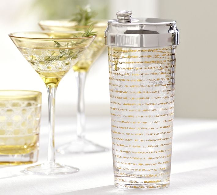 The Pottery Barn Gold Stripe Cocktail Shaker 36 Would Bring