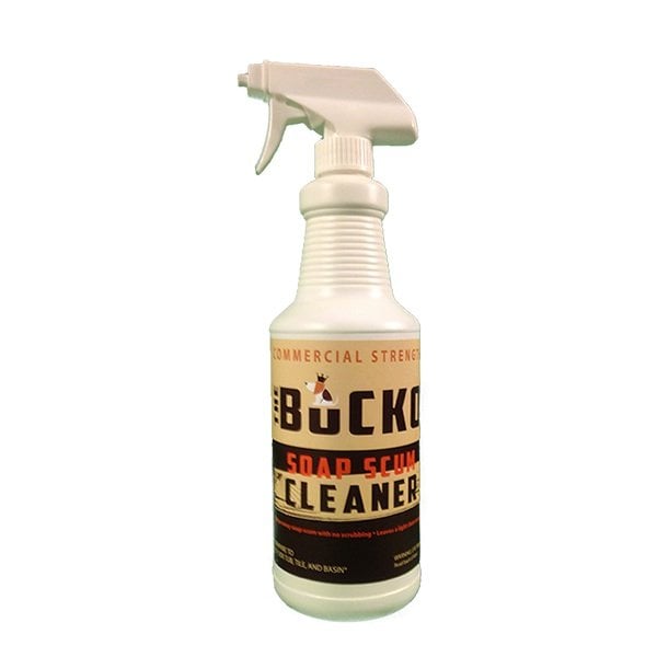 Most of the time you won't even need to scrub after you spray this potent cleaner onto your soap-scum stains. It works shockingly well — and without the harsh chemicals. If you want your glass shower door, chrome fixtures, or dingy bathtub to shine, buy a bottle of Bucko Soap Scum and Grim Remover ($17) today.