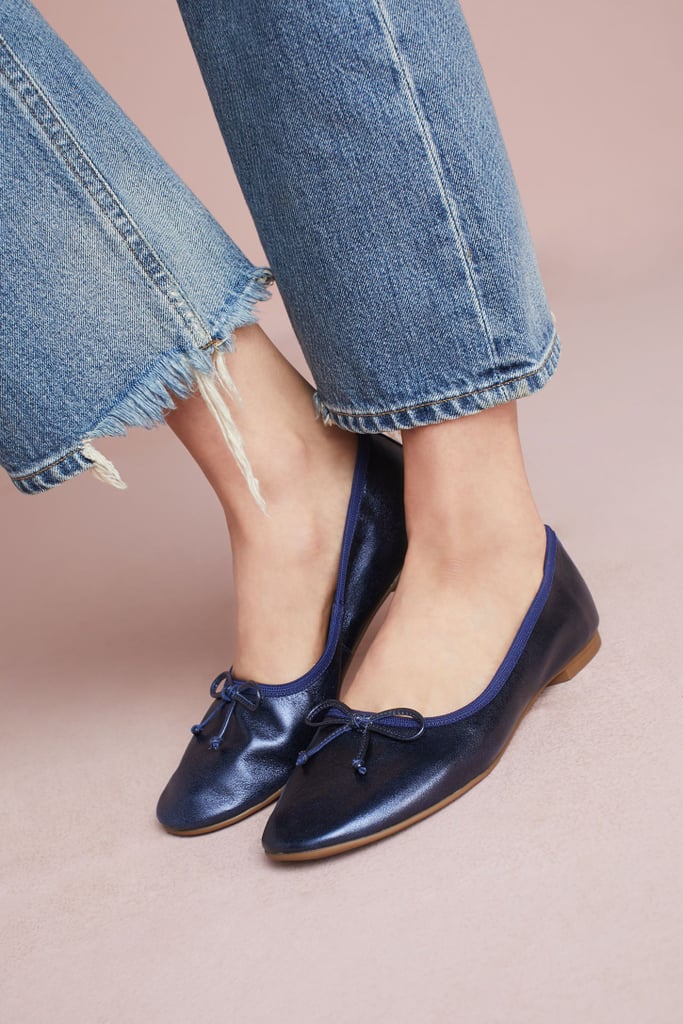 Pyramides Metallic Ballet Flats