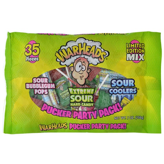 Warheads Pucker Party Packs, 25-Count Bags