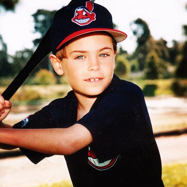 Here's baby Zac Efron playing baseball.
Source: Instagram user zacefron