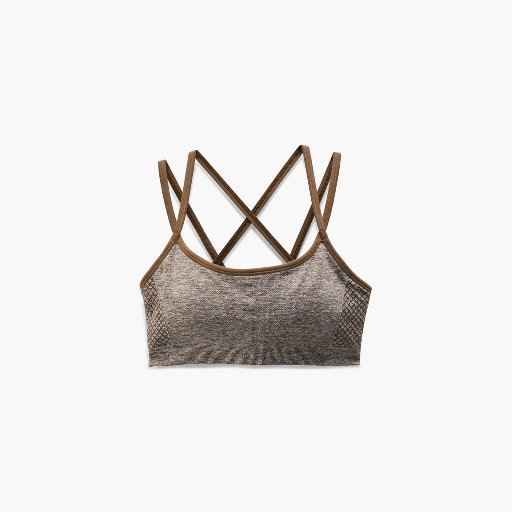 Reebok Victoria Beckham Seamless Textured Bra in Beige ($80)
