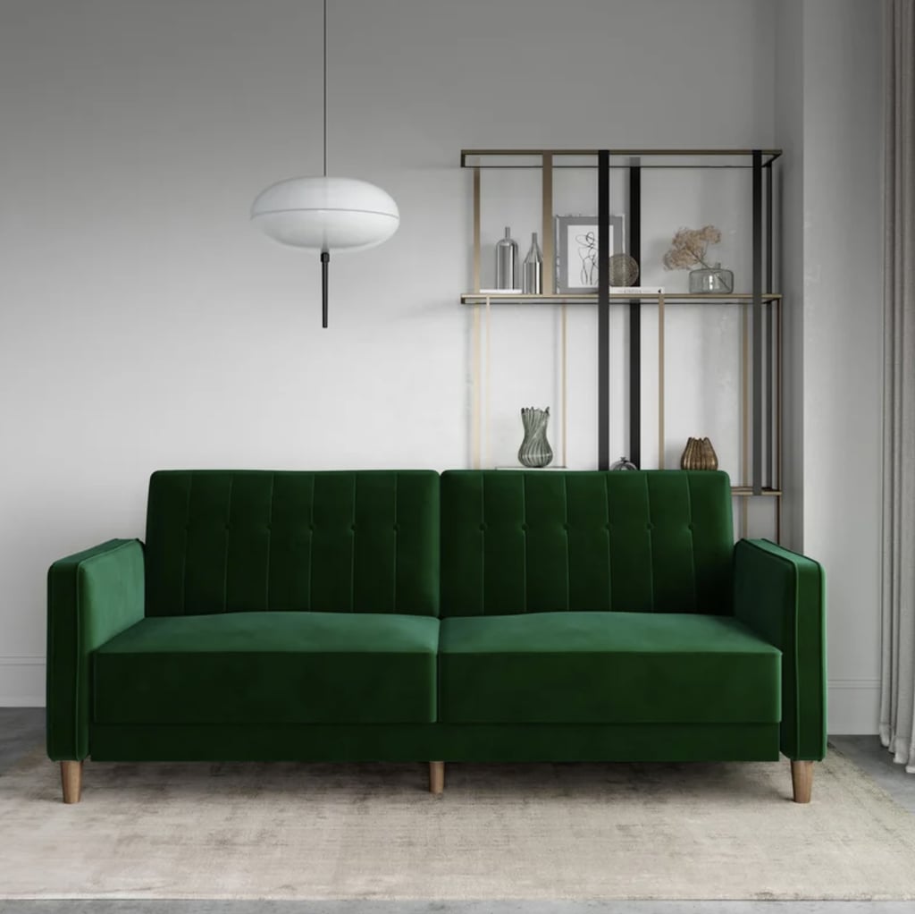 A Velvet Couch: Imani Square Arm Sleeper