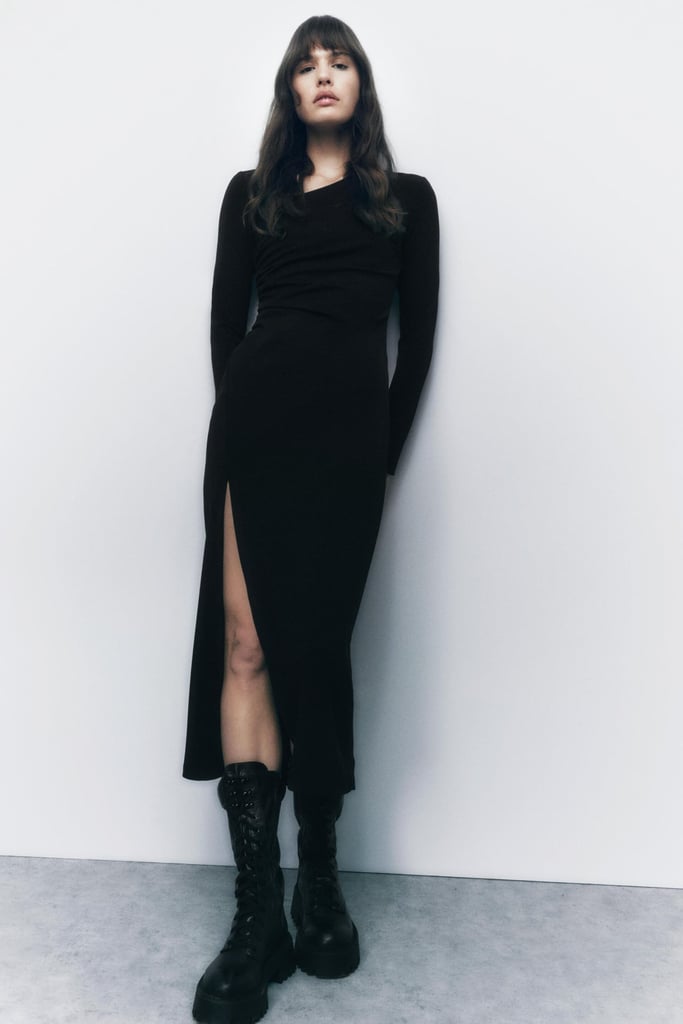 Zara Asymmetric Neck Dress