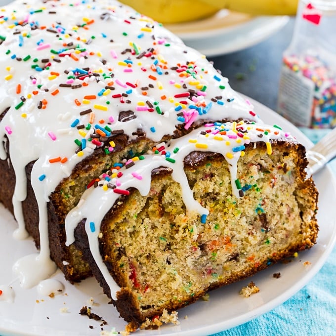 No-Knead Funfetti Banana Bread