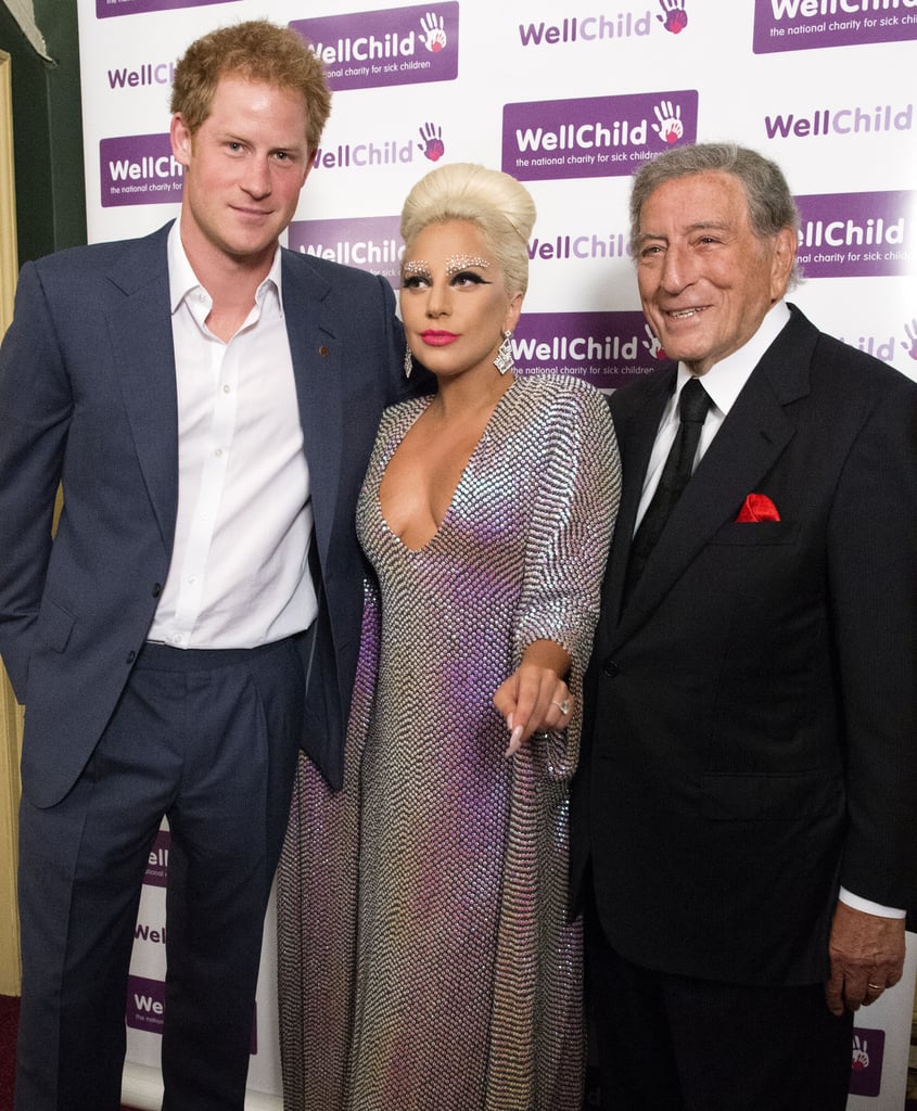 Prince Harry and Lady Gaga at the WellChild Gala in London
