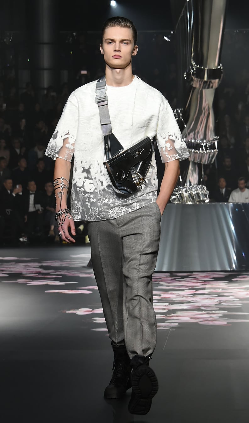 The Dior x Sorayama Saddle Bag Debuted on the Pre-Fall 2019 Men's Collection Runway