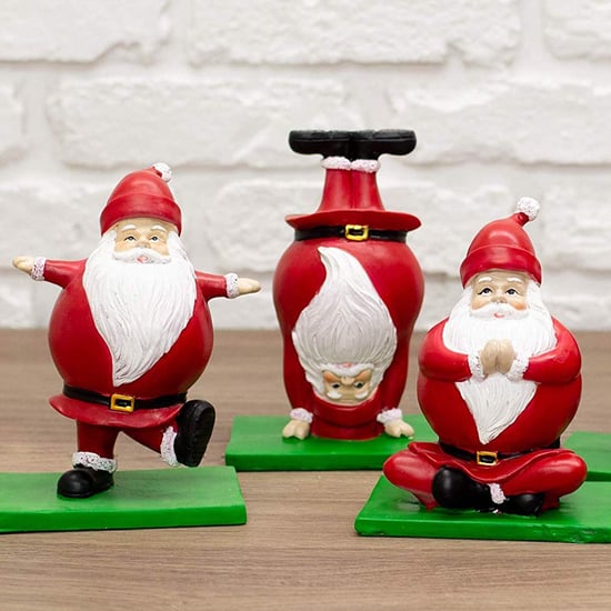 Amazon's Selling the Cutest Yoga Santa Claus Figurines