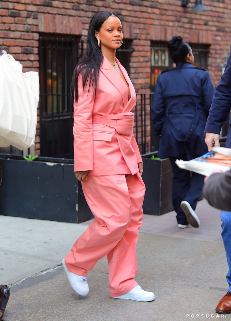 Rihanna Pink Suit and Fanny Pack