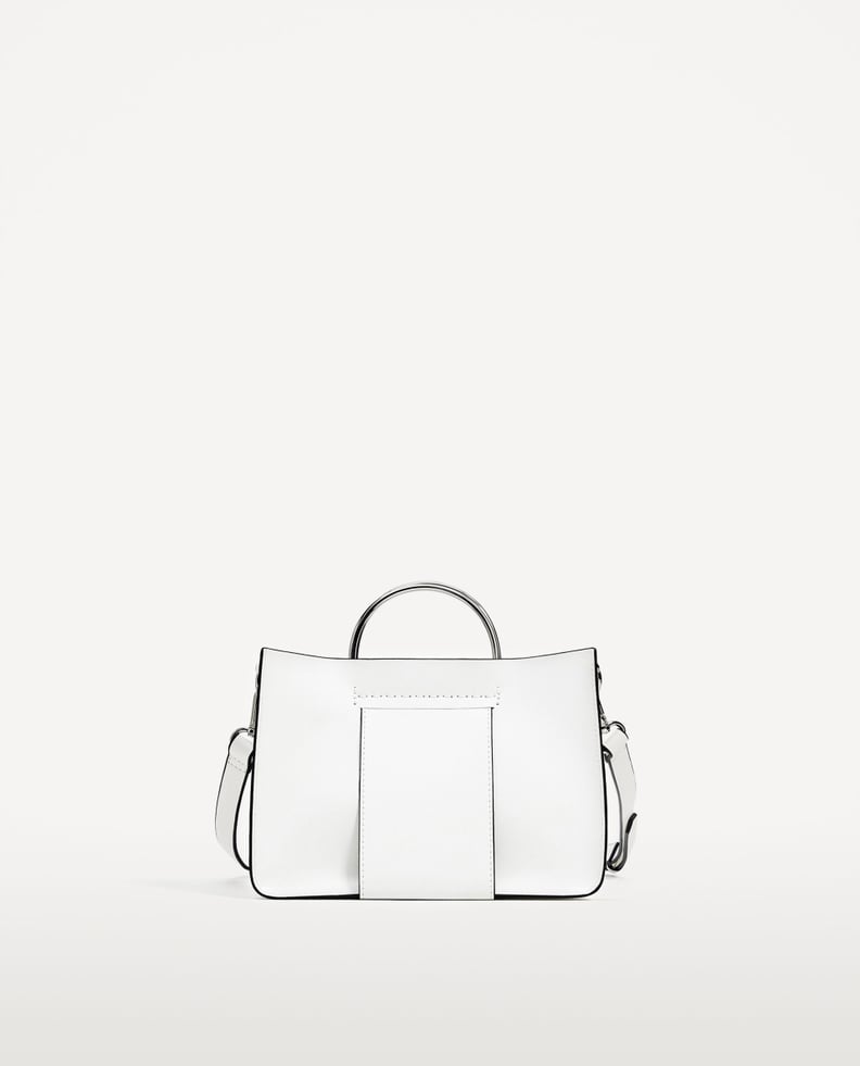 Zara Mini Tote Bag With Metallic Handles