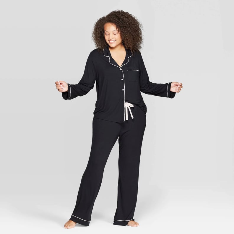 Women's Plus-Size Beautifully Soft Notch Collar Pajama Set
