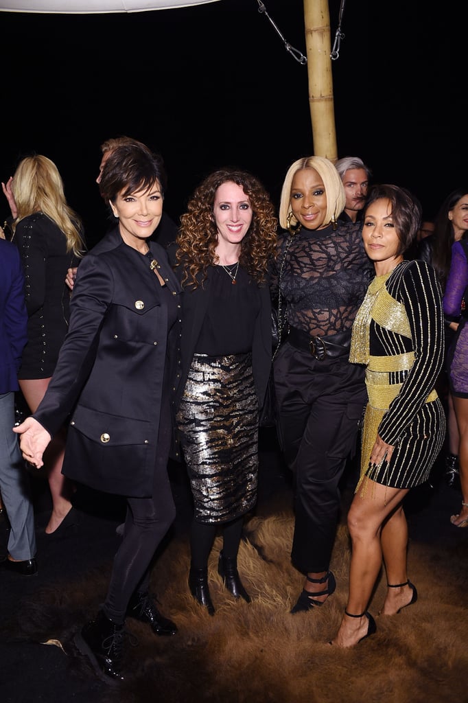 Kris Jenner was ready to party in a Balmain blazer, alongside Jennifer Rade, Mary J. Blige, and Jada Pinkett Smith.